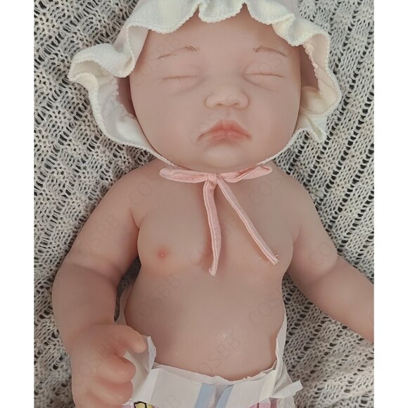 3.5kg Full Body Silicone Sleeping Newborn 45cm Cute Reborn Baby Dolls Girl Dolls - Picture 15 of 16